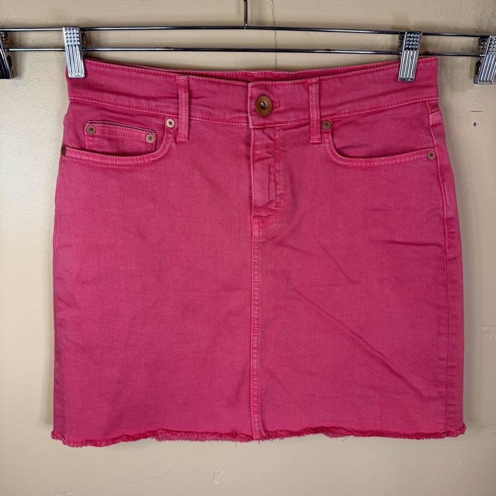 Vineyard Vines Candiani Denim Mini Skirt Size 6‎ Watermelon Preppy Golf Office
